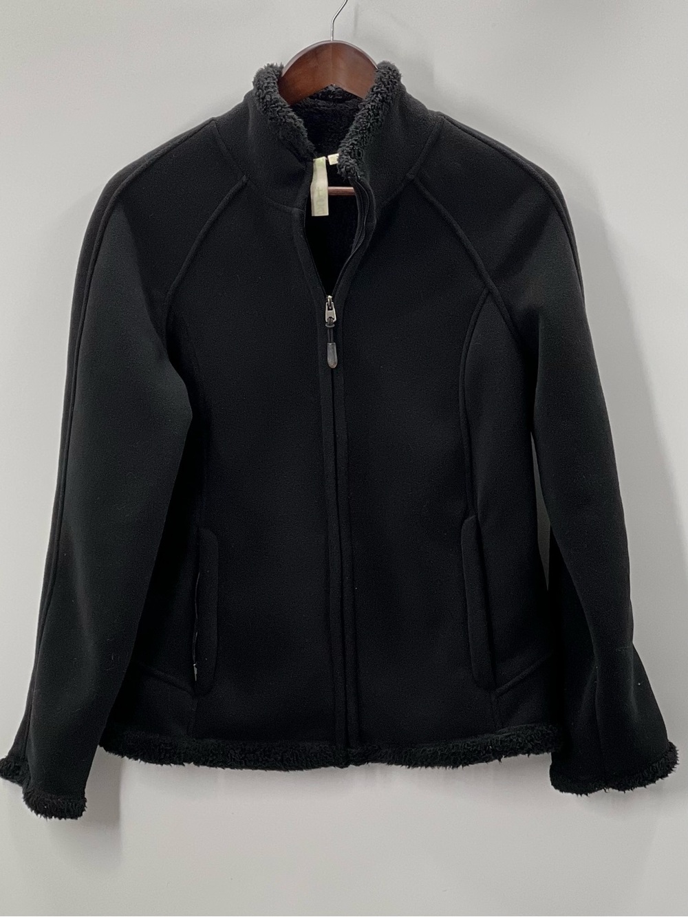 275 Green Tea Women's Black Fleece Zip Jacket